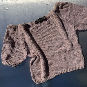 Vintage Dusty Pink Short Sleeve Sweater